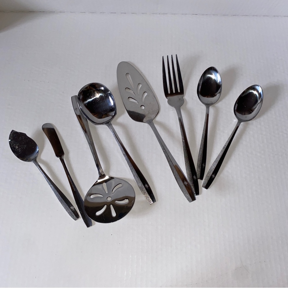 Manor House Stainless steel Japan Flatware set of 8 gravy ladle, pie server etc